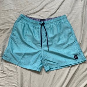 Spicy Tuna Mens Aqua/Teal Swim trunks XL